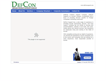 Tablet Screenshot of defconsupport.com